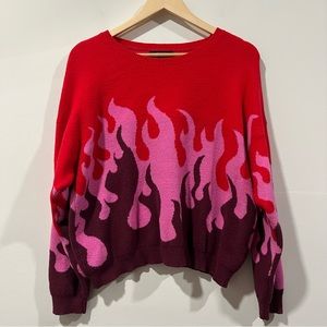Forever 21 Red Flame Sweater